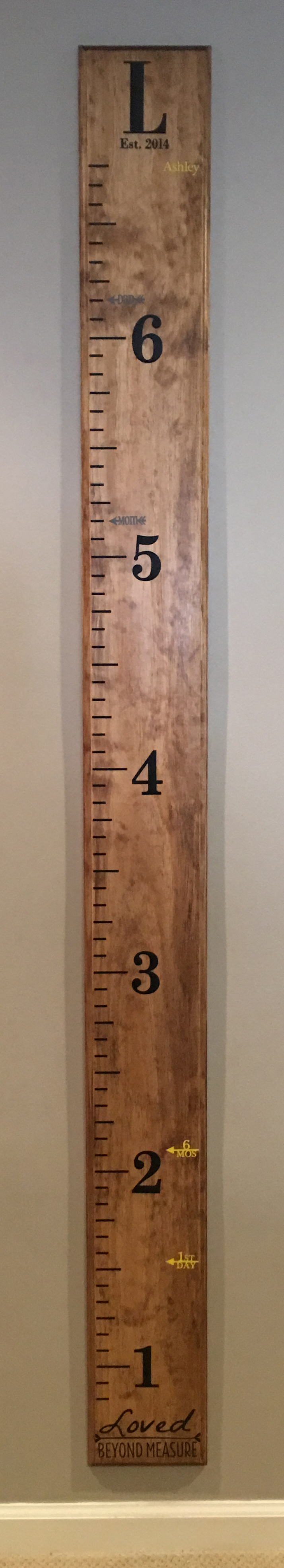 Etsy Order + DIY Project: Creating Our Family's Mobile Growth Chart ...