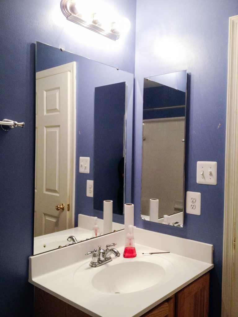 Before: Recessed, Mirrored Medicine Cabinet