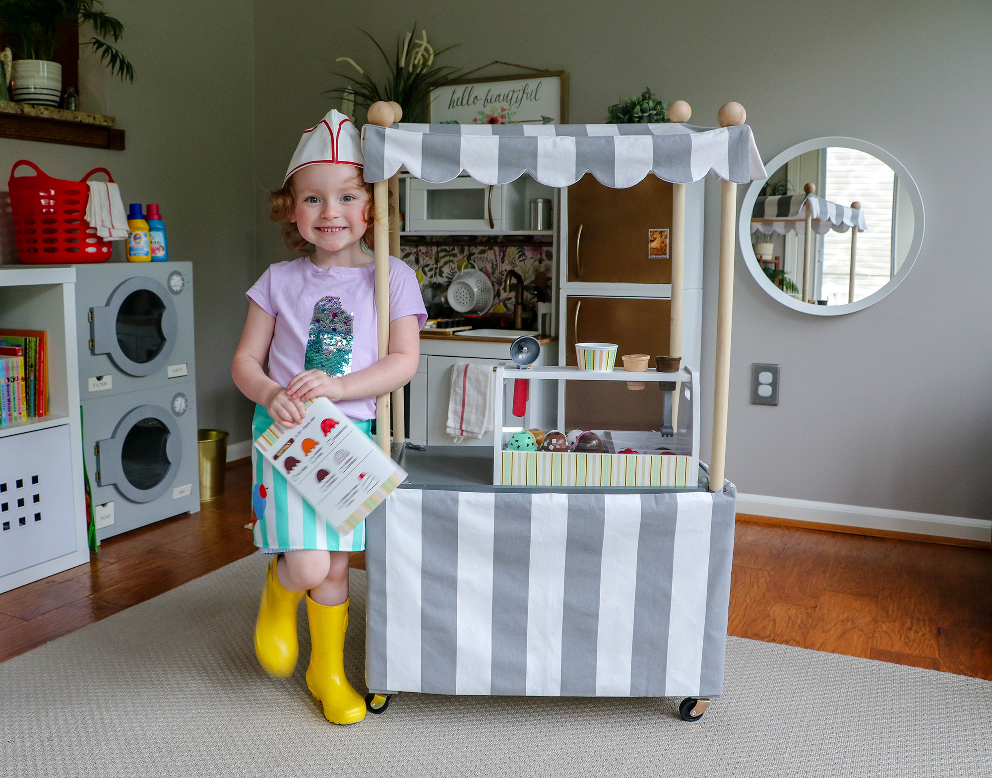 IKEA LACK Nesting Table Hack: Children's Play Vendor Cart & Puppet Theater